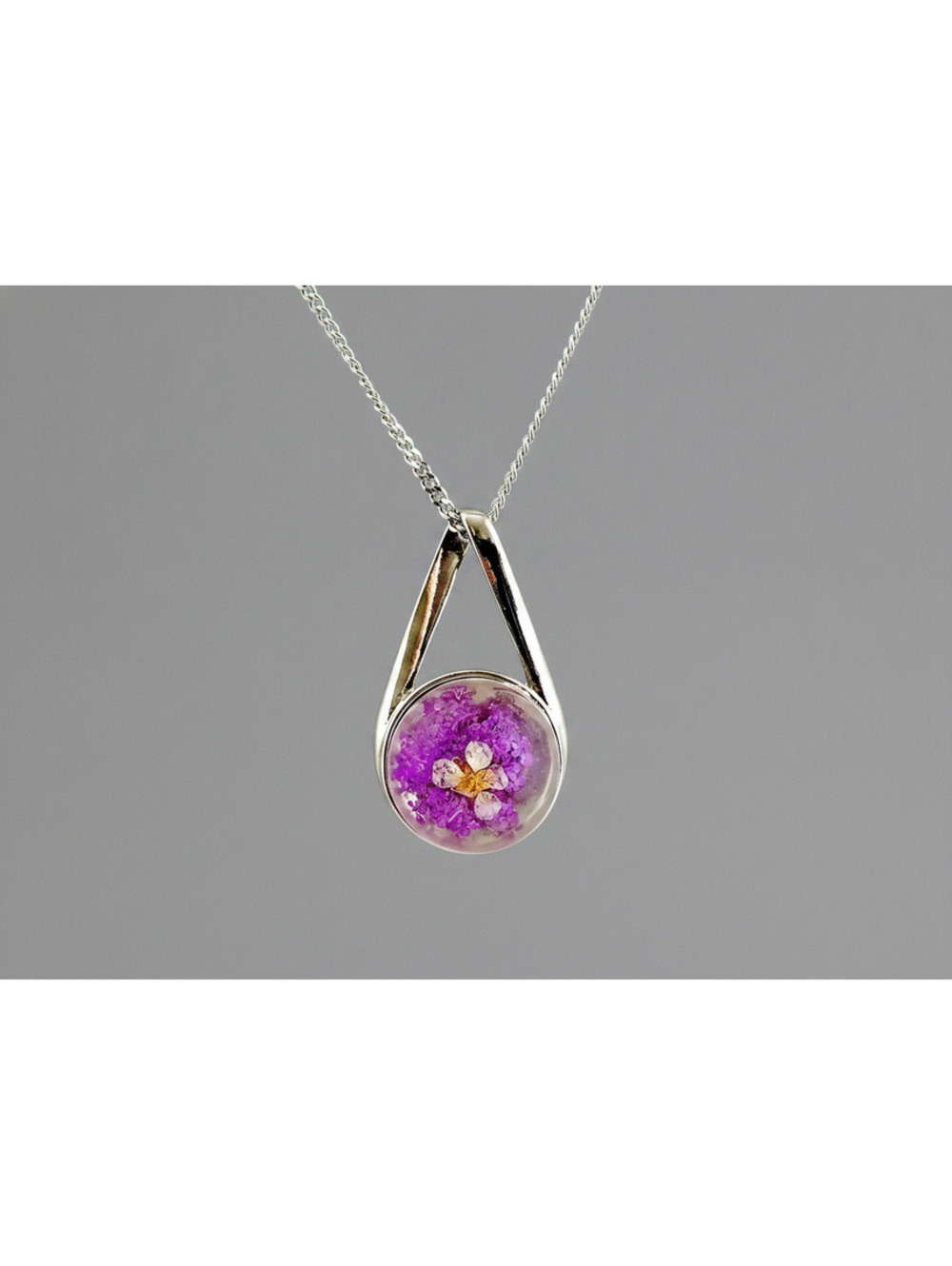 Art Deco Pendant Necklace Purple Haze